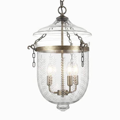 Bell Jar Brass Pendant