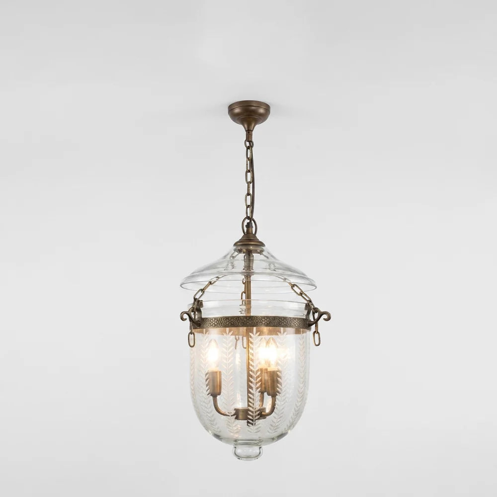 Bell Jar Brass Pendant