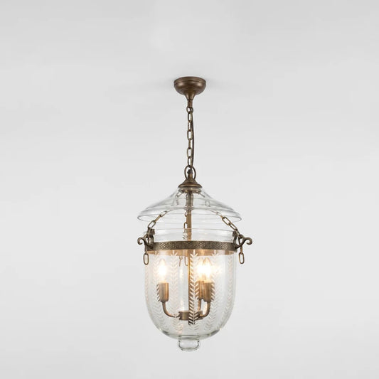 Bell Jar Brass Pendant