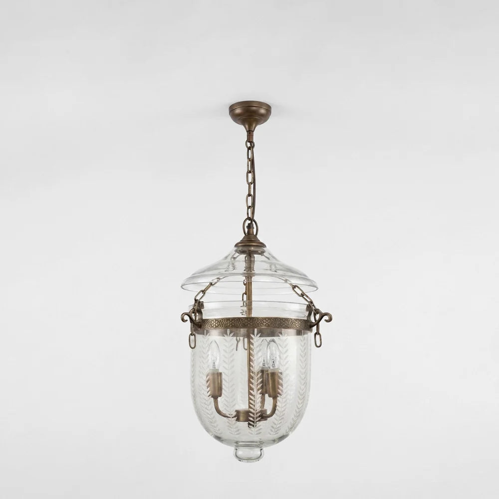 Bell Jar Brass Pendant