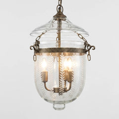 Bell Jar Brass Pendant