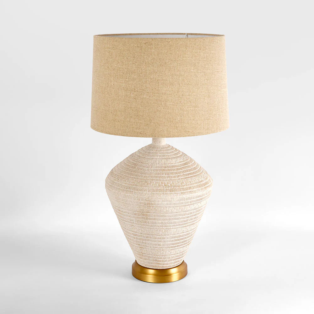 Caufield Sandstone Table Lamp & Shade