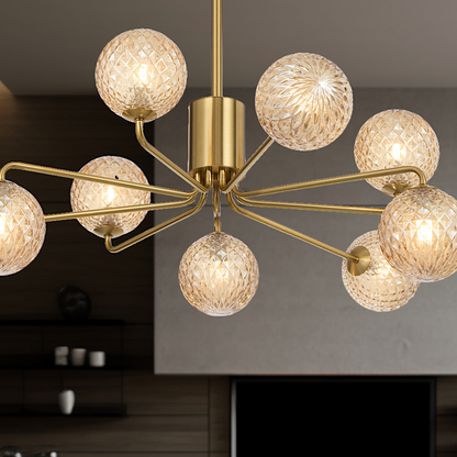 Felton 9 Light Pendant Antique Gold