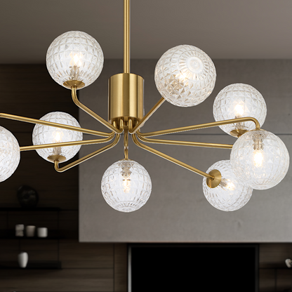 Felton 9 Light Pendant Antique Gold