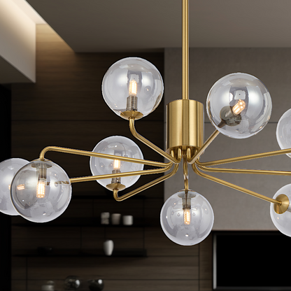 Felton 9 Light Pendant Antique Gold