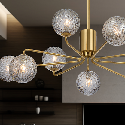 Felton 9 Light Pendant Antique Gold