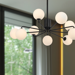 Felton 9 Light Pendant Black