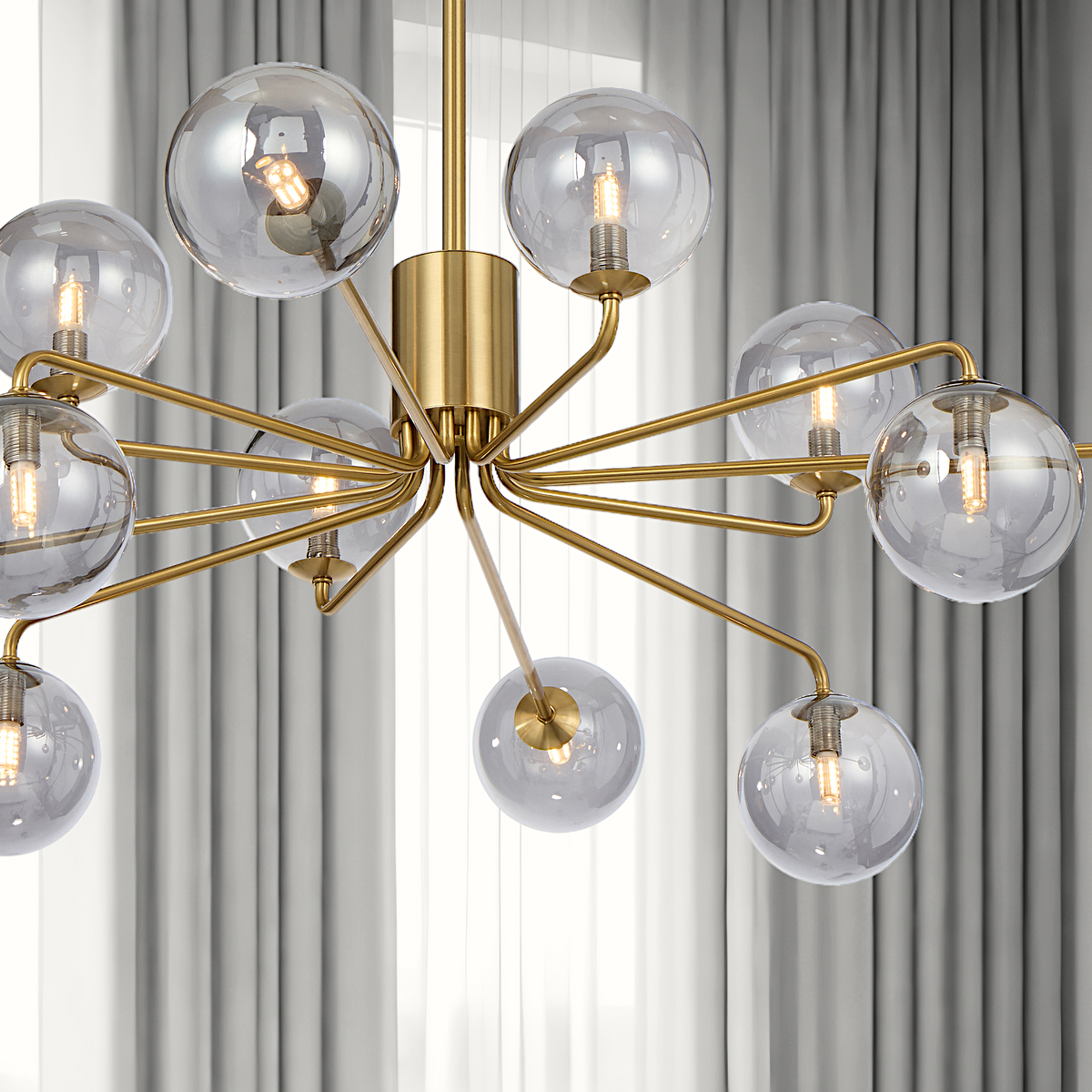 Felton 12 Light Pendant Antique Gold