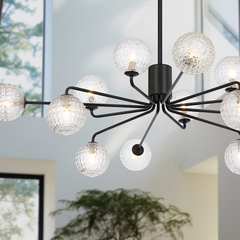 Felton 12 Light Pendant Black