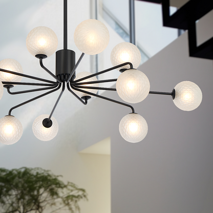 Felton 12 Light Pendant Black