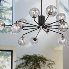 Felton 12 Light Pendant Black