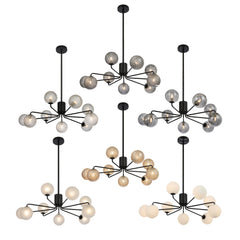Felton 9 Light Pendant Black