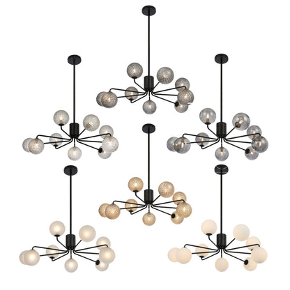 Felton 9 Light Pendant Black