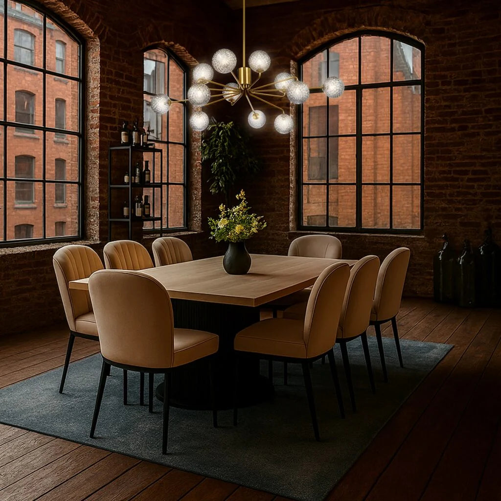 Felton 12 Light Pendant Antique Gold