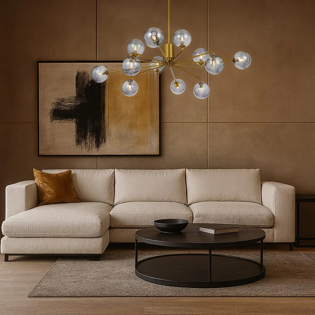 Felton 12 Light Pendant Antique Gold