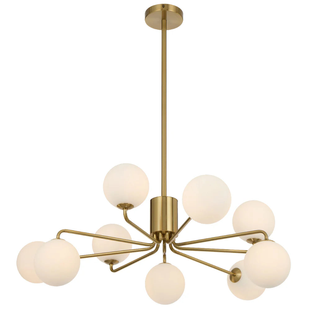 Felton 9 Light Pendant Antique Gold