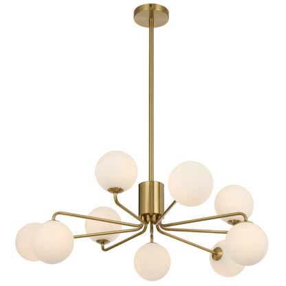 Felton 9 Light Pendant Antique Gold