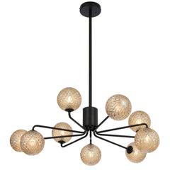 Felton 9 Light Pendant Black