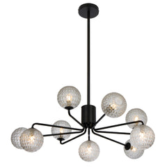 Felton 9 Light Pendant Black