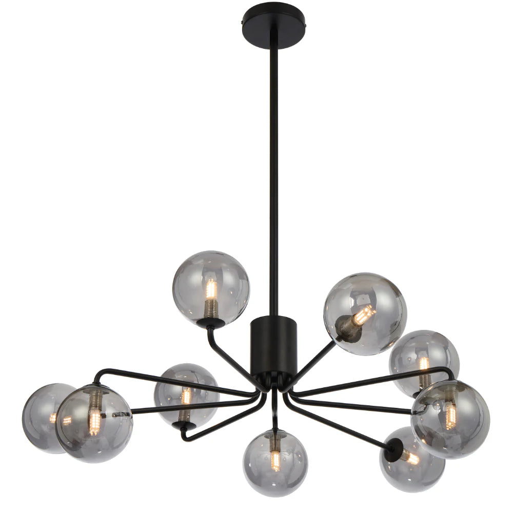 Felton 9 Light Pendant Black