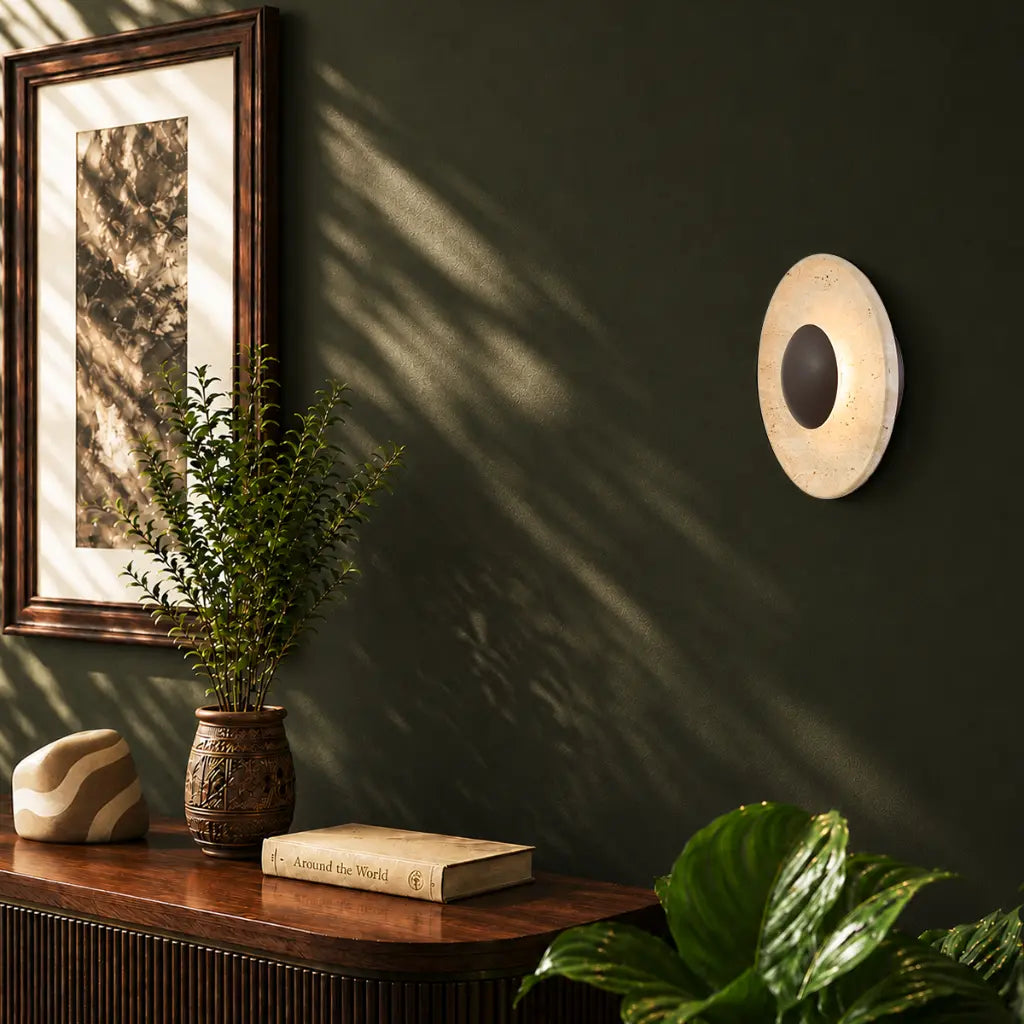 Firan Travertine LED Wall Light