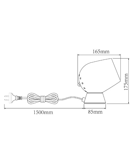 Fokus Touch Table Lamp Black