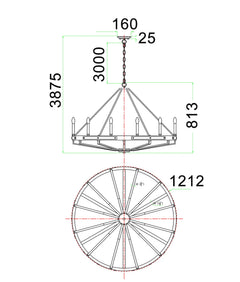Funale 12LT Natural Wood Pendant