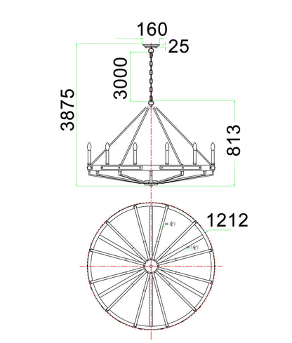 Funale 12LT Natural Wood Pendant