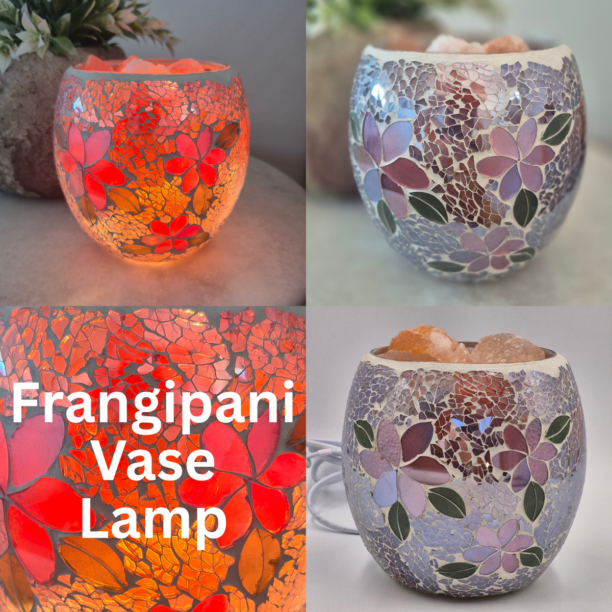 Mosaic Vase Salt Lamps