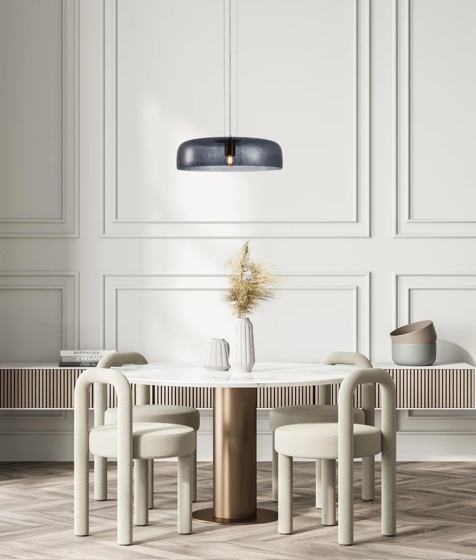 Gelatina Small Dome Pendant Smoke