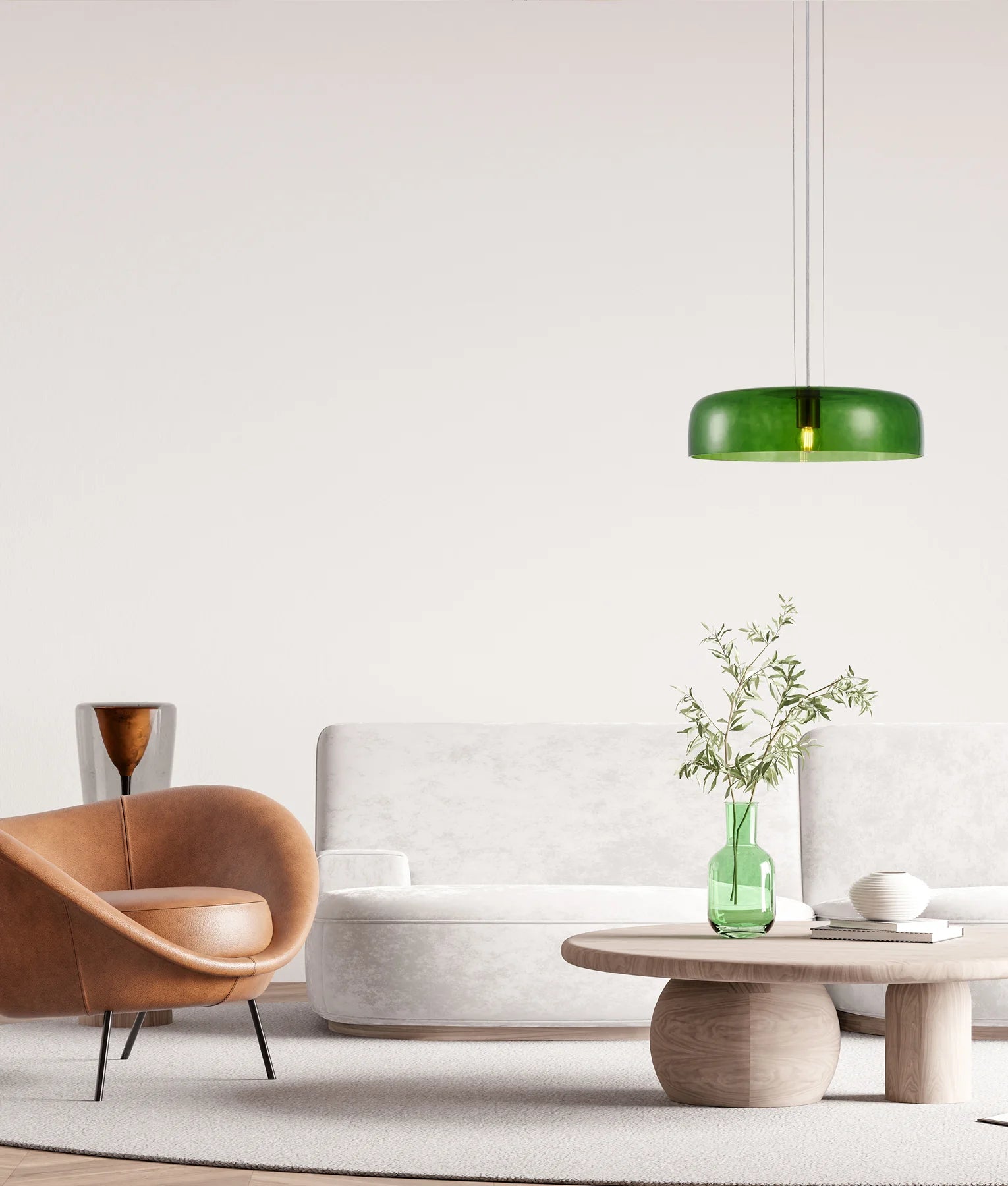 Gelatina Small Dome Pendant Green