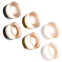Gull Frosted or Ribbed Acrylic & Steel Wall Light