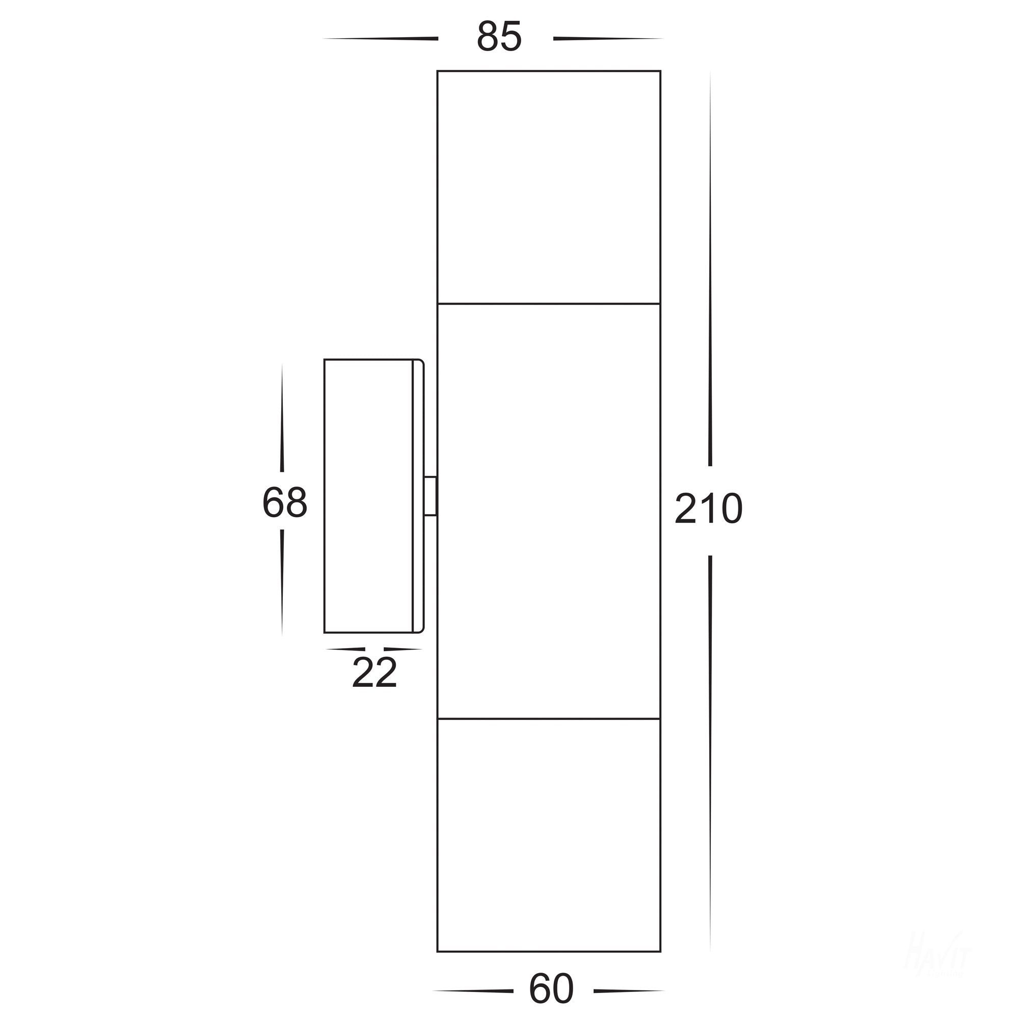 Tivah Up Down LED Wall Light 240v