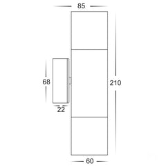 Tivah Up Down MR16 Wall Light 12V