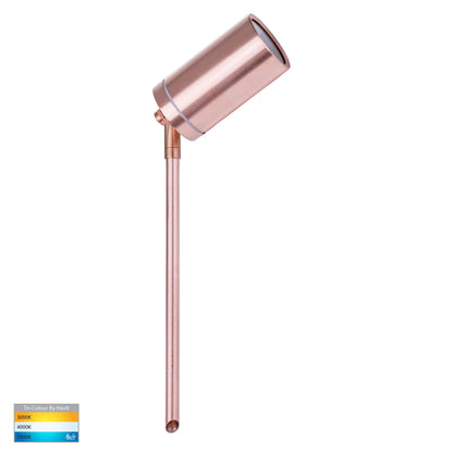 Eden Single Adjustable Spike Light Solid Copper 12V