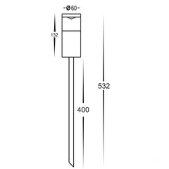 Highlite Aluminium Spike Light Titanium 12V