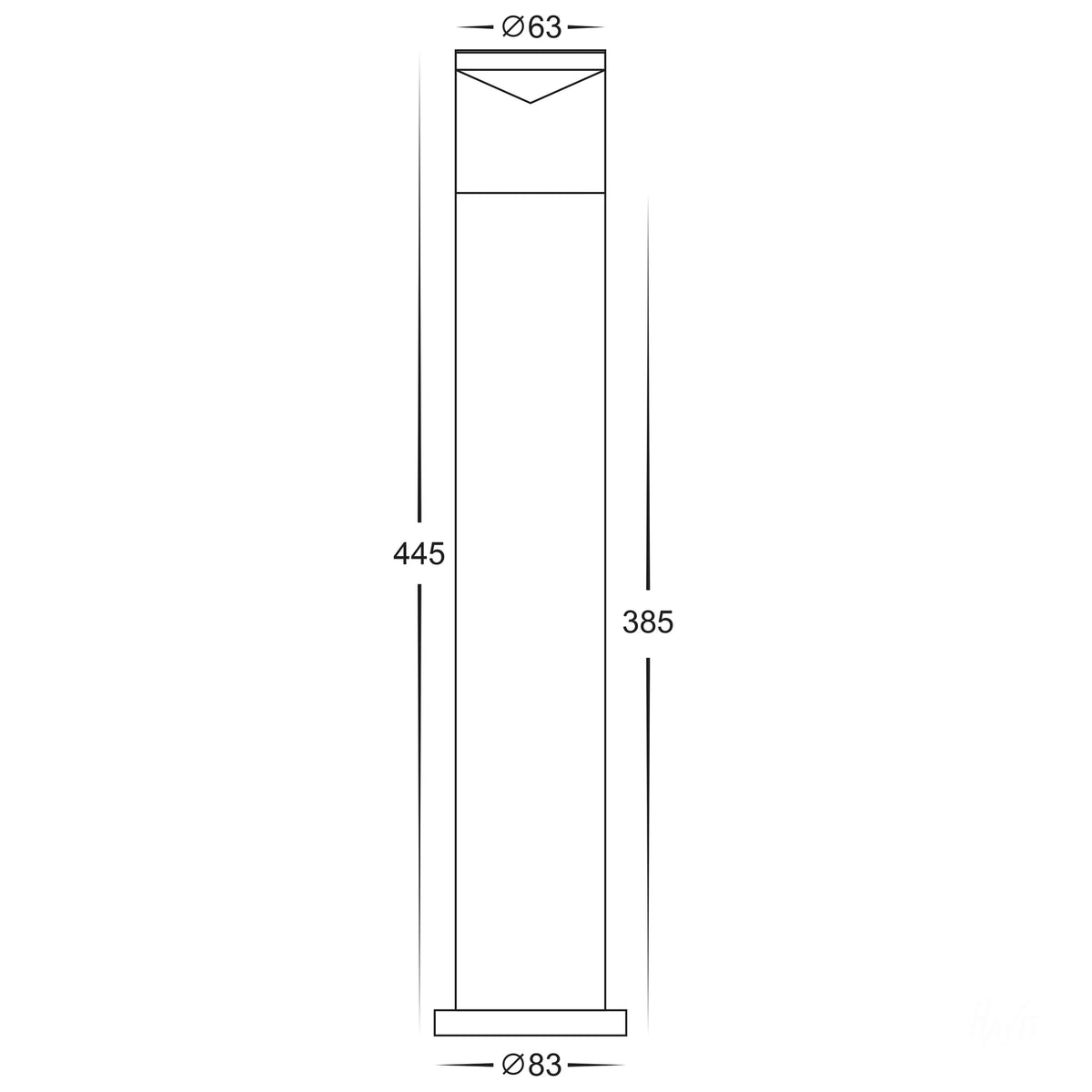 Highlite 445mm LED Bollard 240V