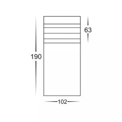 Mini Louvre Bollard Stainless Steel Black 240V
