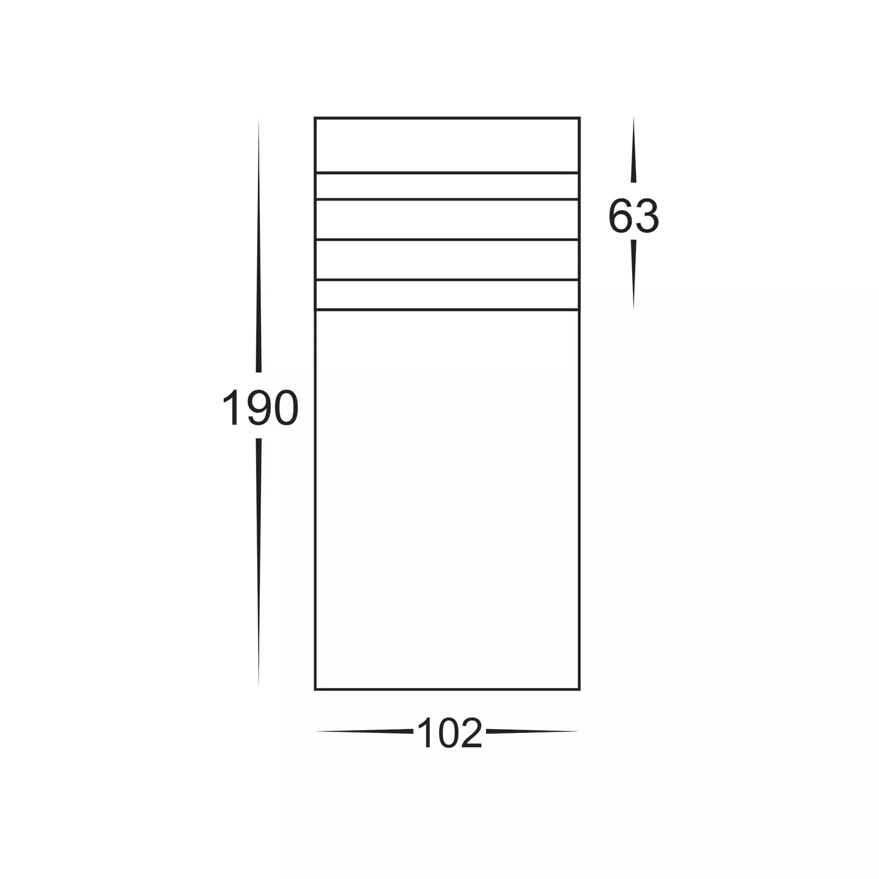 Mini Louvre Bollard Stainless Steel Black 12V