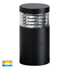 Mini Louvre Bollard Stainless Steel Black 240V