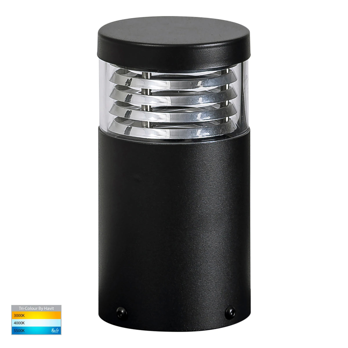 Mini Louvre Bollard Stainless Steel Black 240V