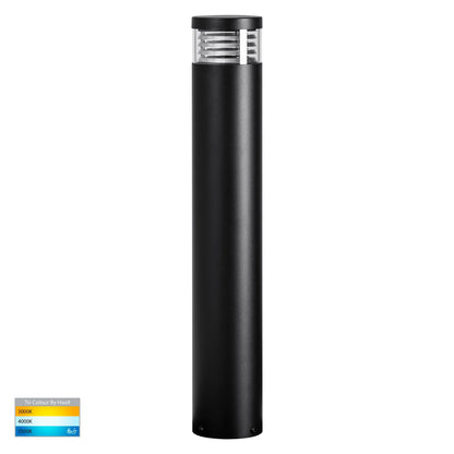 Maxi 600 Louvre Bollard Stainless Steel Black 12V