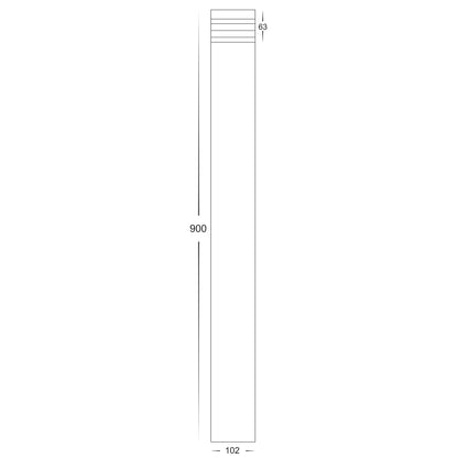 Maxi 900 Louvre Bollard 316 Stainless Steel 240V
