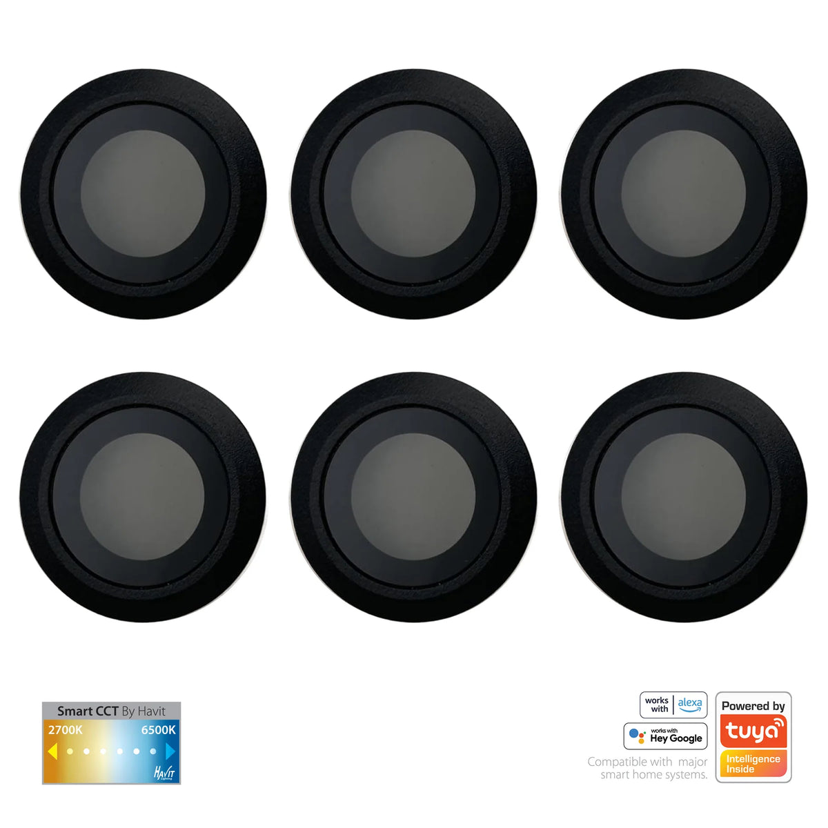 Flame 6LT DIY 316SS Deck Light Kit Tri-Colour