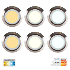 Flame 6LT DIY 316SS Deck Light Kit Tri-Colour