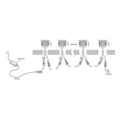 Flame 6LT DIY 316SS Deck Light Kit Tri-Colour