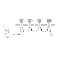 Flame 6LT DIY Deck Light Kit 316SS RGB