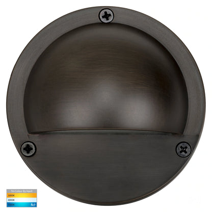 Pinta Surface Mounted Eyelid Step Light Antique Brass 240V