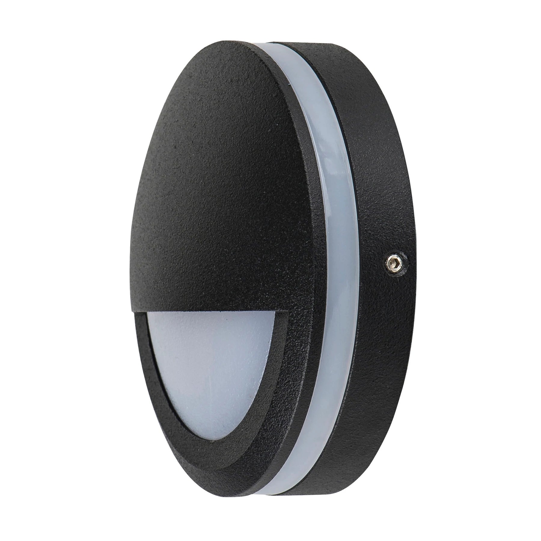 Nava Surface Mounted Eyelid Tri-Colour LED Step Light Black 240V