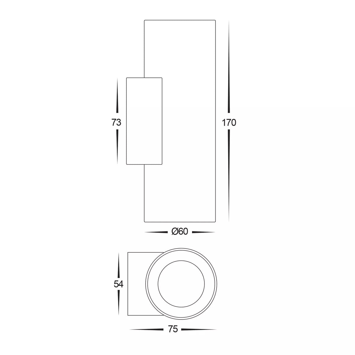 Aries Antique Brass 316 SS Up & Down Exterior Wall Light